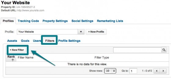 add filter in google analytics