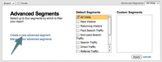 Dashboard - Google Analytics-1 create new advanced segment