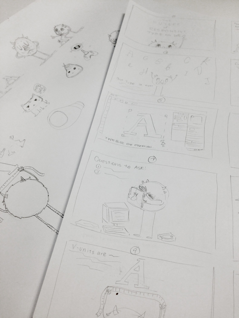 A portion on Michelle's early story board
