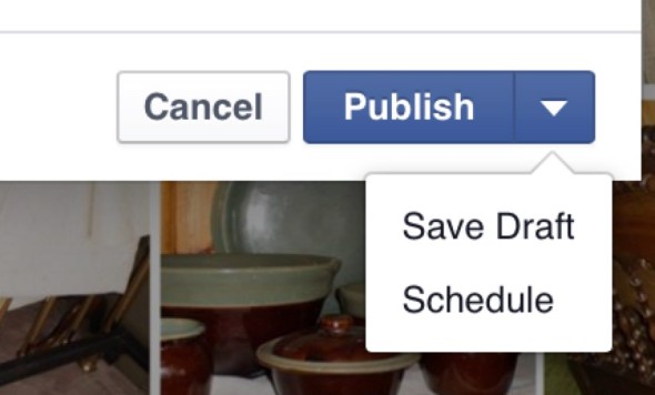 save as a draft or schedule the event